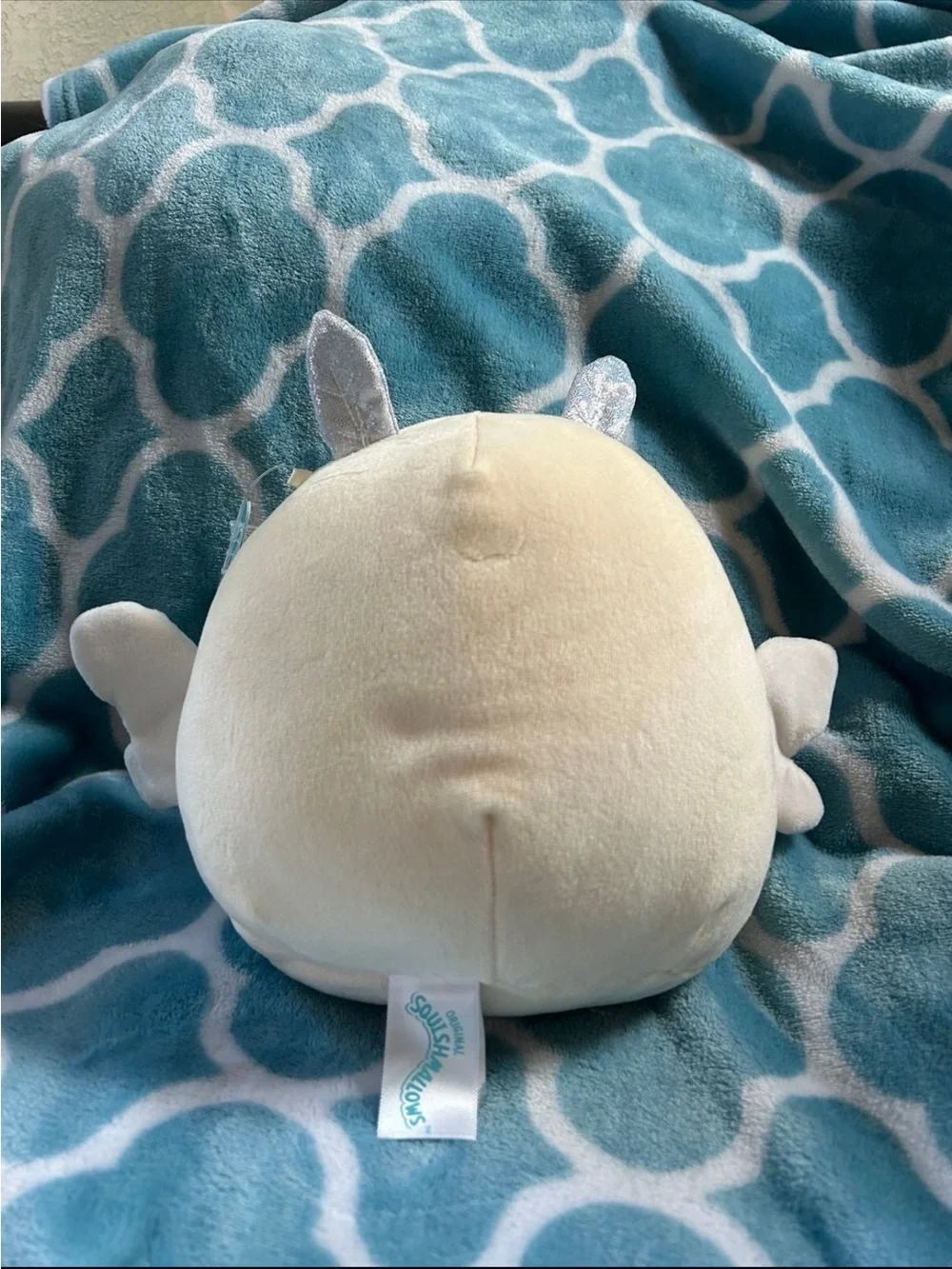 Berit Squishmallows Moth Plush with Silver Ears and Pink Cheeks